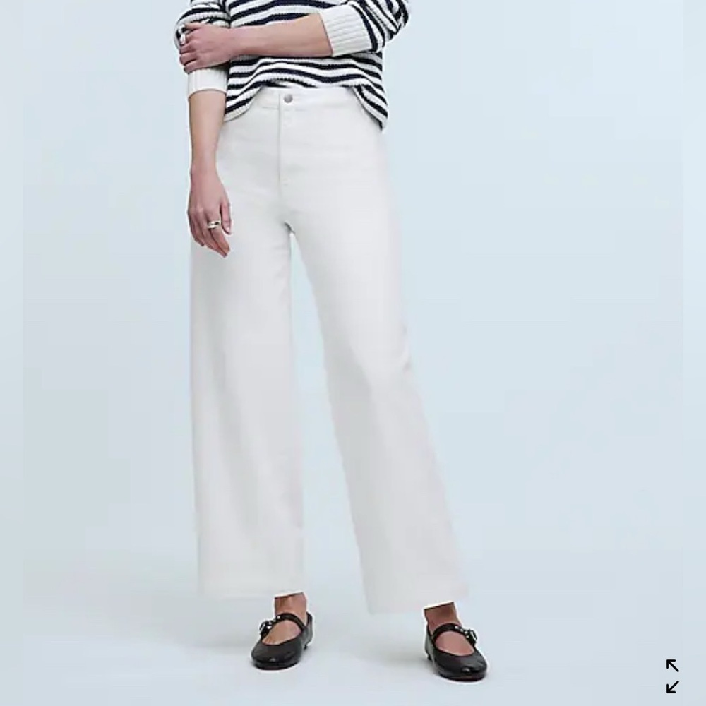 Madewell Low-Rise Wideleg Crop with Raw Hem Size 26